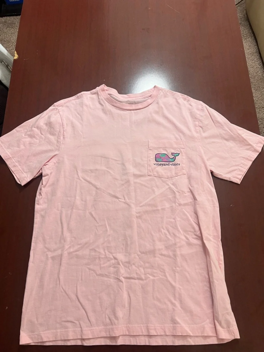Vineyard Vines Light Pink Logo Tee - Picture 2 of 4